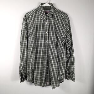 Vineyard Vines Murray Shirt Medium Plaid Button Down Cotton Long Sleeve Mens